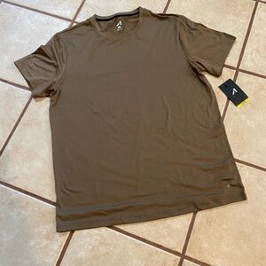 (A186)Men's Brown Activewear T-Shirt Size Large by Alive NWTS